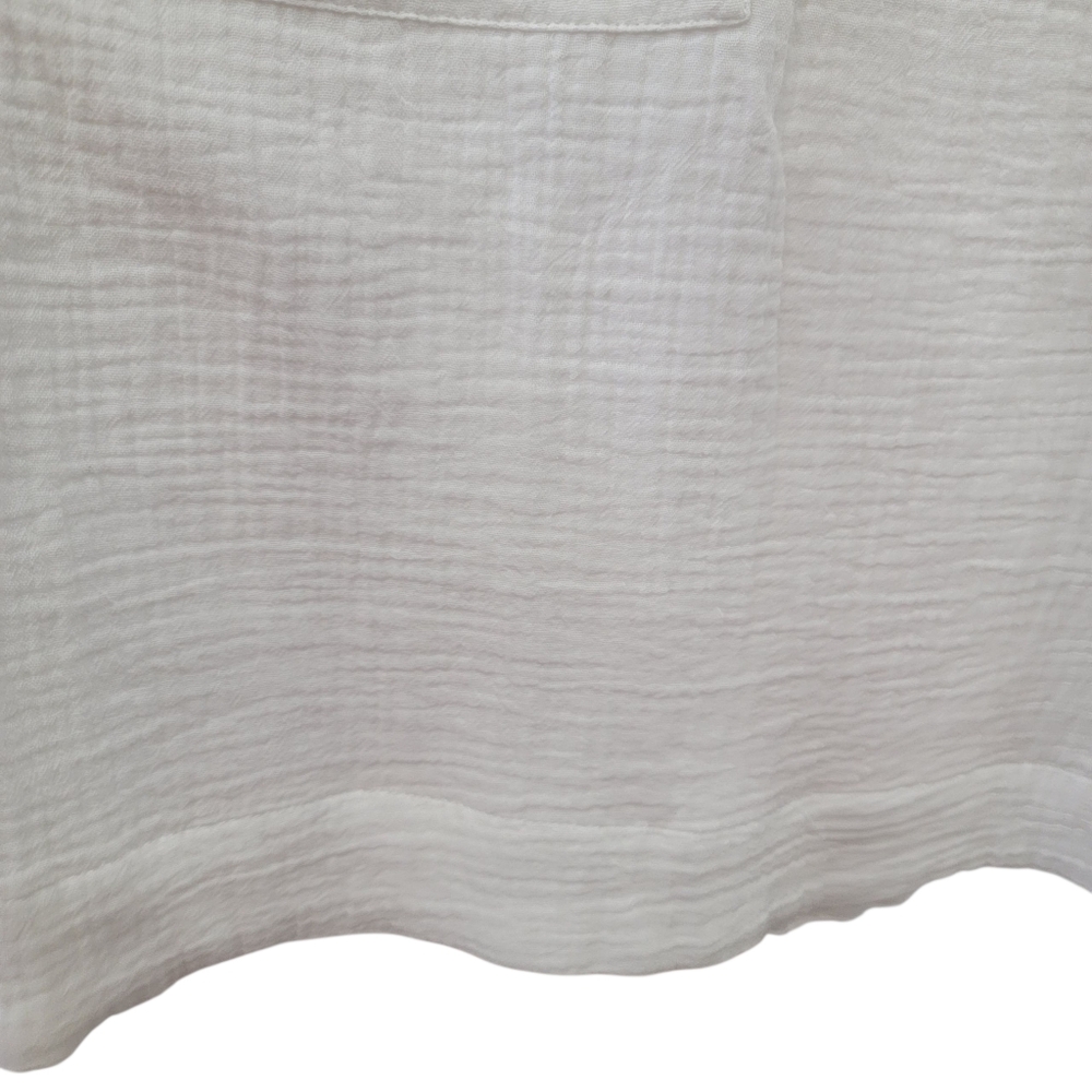 Aimee Kestenberg White Gauzy Waffle-knit Loungewear Cover-up Dress Women’s L - Picture 8 of 16